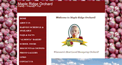 Desktop Screenshot of mapleridgeorchard.com