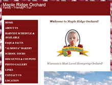 Tablet Screenshot of mapleridgeorchard.com